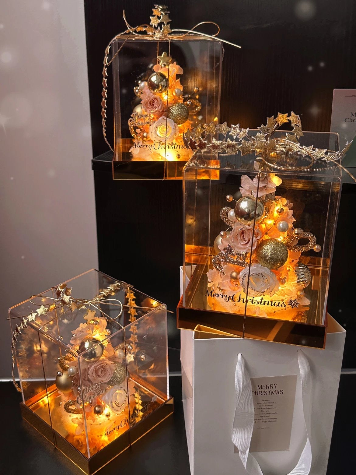 Christmas Tree Preserved Flower Gift Box 保鮮花聖誕樹禮盒