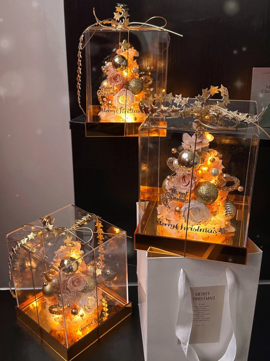 Christmas Tree Preserved Flower Gift Box 保鮮花聖誕樹禮盒
