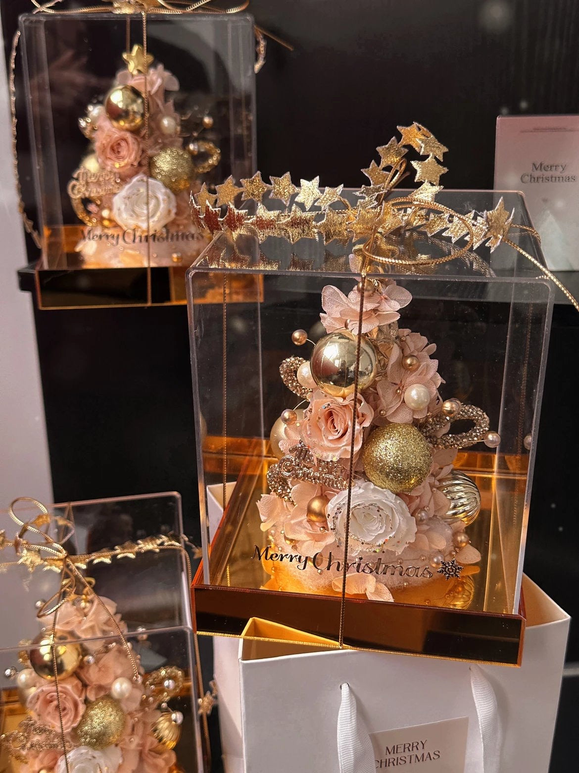 Christmas Tree Preserved Flower Gift Box 保鮮花聖誕樹禮盒